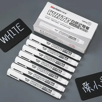 Нетоксичный белый маркер, Износостойкая ручка-маркер для художественной росписи большой емкости, пластик, быстросохнущая