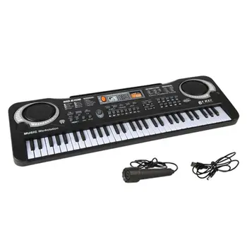 B36F 61 Клавиша Электронного органа, Цифровая клавиатура пианино с микрофоном для детей, музыкальная игрушка для детей