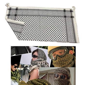 Пылезащитный шарф-Шемаг для взрослых, Многоцелевой Платок с Решетчатым рисунком, Регулируемый Религиозный Шарф, Уличный шарф