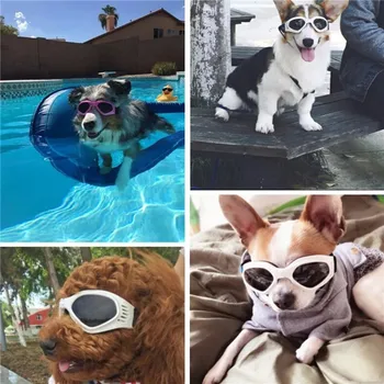 Складные очки для домашних собак; Маленькие Средние Большие очки для домашних собак; Водонепроницаемые очки для защиты собак; Солнцезащитные очки