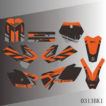 Полная графика, отличительные знаки, наклейки, фон мотоцикла, пользовательское название номера для KTM SX85 SX 85 2006 2007 2008 2009 2010 2011 2012