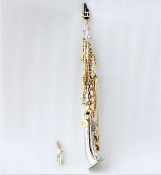 Деревянный духовой инструмент особой формы Saxello soprano саксофон С Никелированным Корпусом золотой ключ саксофон soprano professionnel