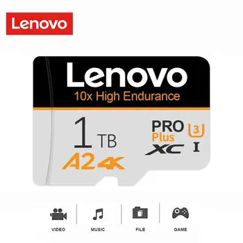 Карта флэш-памяти Lenovo U3 2 ТБ 1 ТБ Высокоскоростная карта Micro TF SD 128 ГБ 256 ГБ 512 ГБ SD-карта Водонепроницаемая для Nintendo switch