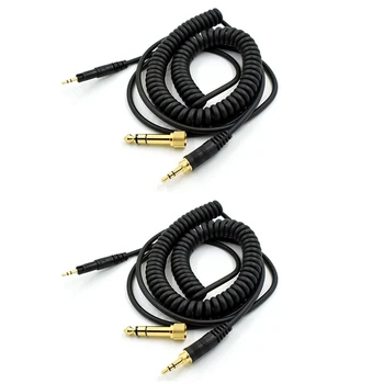 2 Сменных аудиокабеля для наушников Audio-Technica ATH M50X M40X Черный 23 августа 2 г.
