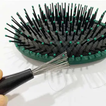 Расческа-щетка для волос С пластиковой ручкой, Средство для удаления щеток, Встроенные Косметические Инструменты, Чистящие средства, Чистящие средства
