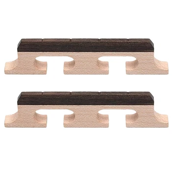 2X Запасные части для 4-струнного банджо из клена и розового дерева для замены бриджа струнного инструмента