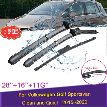 3X Автомобильные Щетки Стеклоочистителя Для Volkswagen VW Golf Sportsvan 2015 ~ 2020 2016 2017 2018 Передние и Задние Стеклоочистители Автоаксессуары