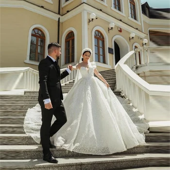 Великолепные женские свадебные платья трапециевидной формы цвета слоновой кости, белое платье принцессы для выпускного вечера, Пляжная вечеринка, платья для невесты, халат для приветствия гостей, Vestido De