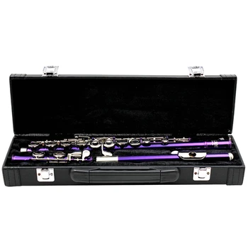 Портативный прочный ящик для хранения флейты, Кожаная сумочка, футляр для музыкальных инструментов, футляр для флейты, кожаный футляр для флейты, футляр для флейты на 16 отверстий