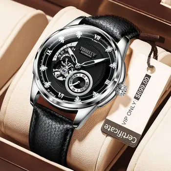 Модные Японские Автоматические Механические часы с Турбийоном 2023 Года для Мужчин, Водонепроницаемые reloj hombre от часовой фабрики