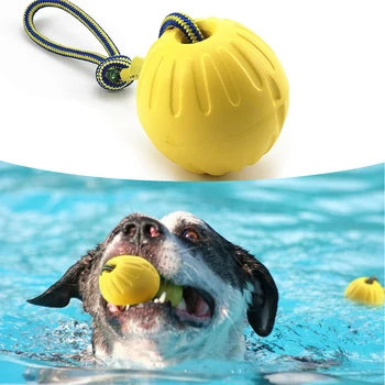 Забавная жевательная игрушка с устойчивым к укусам тренировочным мячом с веревкой для домашних собак Оптом