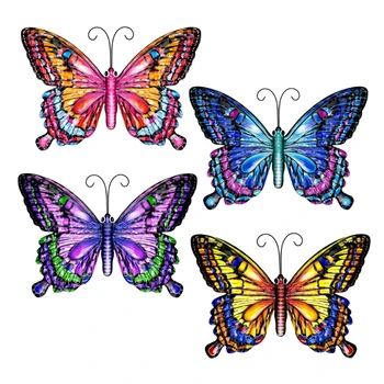 3D для Бабочки Настенный Декор Из Кованого Железа Внутренний Двор Сад Домашнее Окно
