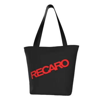 Симпатичная сумка-тоут с логотипом Recaros для покупок, многоразовая холщовая сумка для покупок в продуктовых магазинах, Наплечная сумка для покупок