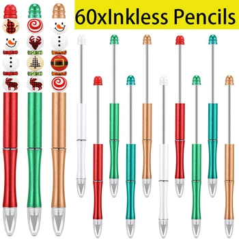 60шт бисерных карандашей Infinity, металлических карандашей без чернил, вечных карандашей, подарков для студентов, школьных канцелярских принадлежностей, сделанных своими руками