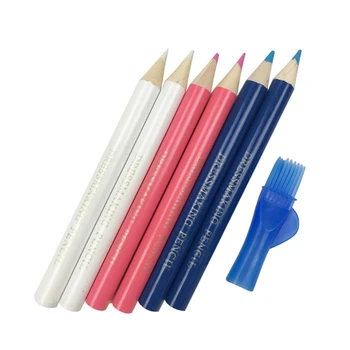 Y1UB 6 штук тканевых карандашей с кисточкой, стираемый карандаш для шитья, ручка для портных
