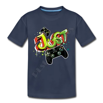Детская футболка Just Play Video Games, детские футболки с 3D-принтом для мальчиков и девочек, забавные животные, лето с коротким рукавом 01