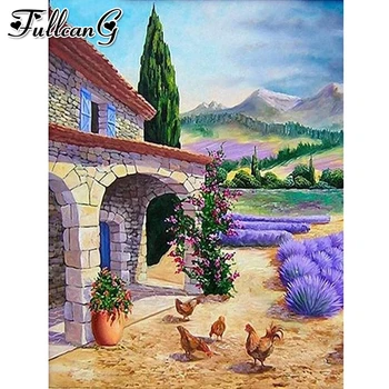 Diy Алмазная вышивка абстрактное искусство ферма цыпленок 5D Мозаичная картина ручной работы дом Полный Горный хрусталь Картина Декор стен AA3781