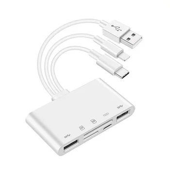 OTG USB-камера Многопамятный Адаптер для чтения карт Micro-SD TF Kit для iPhone iPad для Apple 13 Конвертер