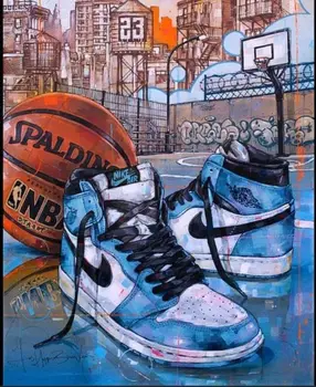 JMINE Div 5D Баскетбольная Спортивная Игровая Обувь С Полной Алмазной Росписью наборы для вышивки крестом art scenic 3D paint by diamonds
