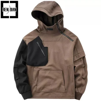 Мужская модная технологичная одежда, толстовки Hi Street, пуловер в стиле хип-хоп, толстовка с капюшоном, винтажные топы, Размер M-3XL