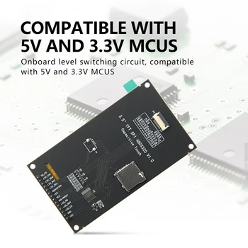 Модуль TFT-дисплея 3,5-дюймовый ЖК-Емкостный Сенсорный экран 320 * 480 IPS Использует Последовательный 4W-SPI FT6336U С подключением 5V Микроконтроллера