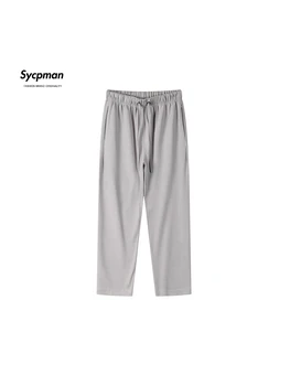 Спортивные брюки Sycpman весом 260 граммов с прямыми штанинами для мужчин и женщин, летние свободные повседневные брюки, уличная одежда