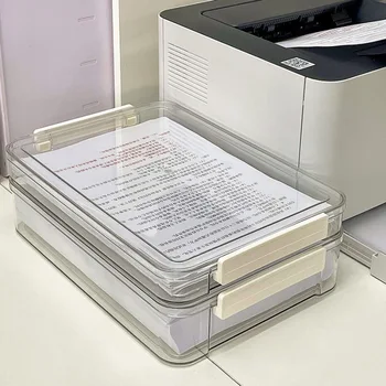Простая бумажная прозрачная коробка для хранения на рабочем столе учтите этот выпускной сертификат папка для файлов формат а4 расположение файлов коробка для файлов