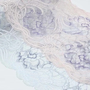 1 метр Розово-голубой Эластичной кружевной ленты в виде цветка для нижнего белья, бюстгальтера, платья, пошива тканей для нижнего белья
