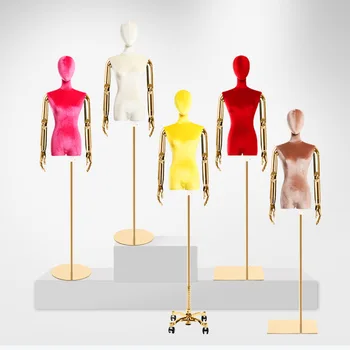 Ткань высшего качества, золотая рука и базовый манекен, женская модель, Модная индивидуальная модель