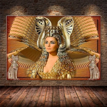 Полный 5D Diy Алмазная Живопись Древняя Клеопатра, Египетская Змея Вышивка Крестом Наборы Для Рукоделия Декор Рождественский Подарок