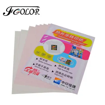 FCOLOR 100 листов сублимационной теплопередающей бумаги формата А4 для струйного принтера для футболок из полиэстера, чехлов для телефонов, продуктов для сублимации