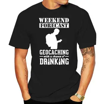 Футболка с прогнозом на выходные для геокэшинга, Уникальная футболка с принтом для мужчин, летняя Красивая футболка с коротким рукавом, дешевая