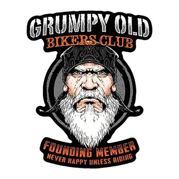 Наклейка Grumpy Old Bikers, наклейки Grumpy Old Man для мотоциклов, наклейка на окно автомобиля, украшение панели для ноутбуков