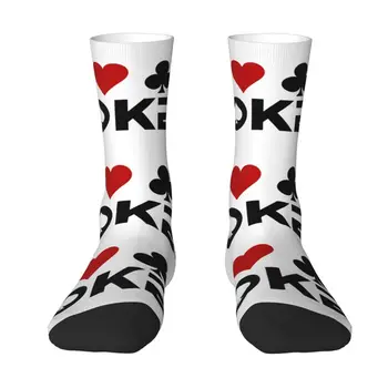 Покерные Мужские носки Для экипажа Унисекс С Милой 3D Печатью Dress Socks