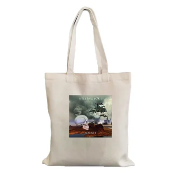 Мужская сумка для покупок Harajuku британской рок-группы Killing Joke, холщовая сумка для покупок, сумка через плечо, многоразовая холщовая сумка для покупок