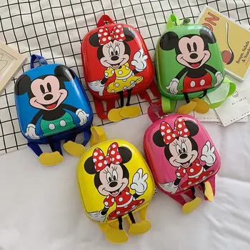 Детский мультяшный рюкзак Disney с Минни и Микки Маусом, сумка с твердой оболочкой, школьная сумка, рюкзак принцессы для девочек, сумка для начальной школы