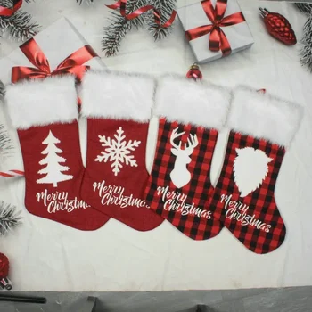 Подарочный пакет с подвеской в виде Рождественской елки, Подарочный пакет, Витрина, Подарочная сумка, Милые детские гетры, Декоративные носки