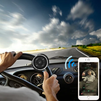 Рулевое колесо автомобиля Беспроводные пульты дистанционного управления Мотоцикл велосипед Bluetooth Медиа Кнопка регулировки громкости для IOS Android телефон планшет