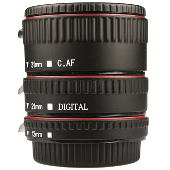 Набор удлинителей для Макросъемки, Кольца Автофокусировки из 3 частей и Зеркальный объектив, Совместимый со всеми объективами Canon EF и EF-S