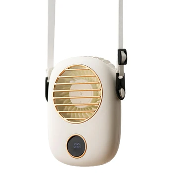 Портативный Подвесной Шейный Вентилятор 2000 мАч Перезаряжаемый USB-Вентилятор с 3 Скоростями Ветра, Носимый Вентилятор для Занятий Спортом на открытом воздухе, Новый Челночный Корабль