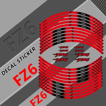 Наклейка на переднюю заднюю шину мотоцикла FZ6, окантовка из пленки на обод колеса, светоотражающие водонепроницаемые наклейки, наклейка для FZ 6 fz6