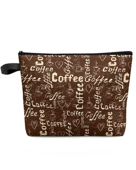 Кофейная косметичка в фермерском доме в стиле ретро, сумка для путешествий, женские косметические сумки, органайзер для хранения в туалете, пенал для карандашей