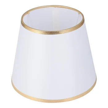 Барабанный абажур Пылезащитный тканевый абажур бочкообразной формы, настольная напольная люстра, замена света для домашнего офиса, белый