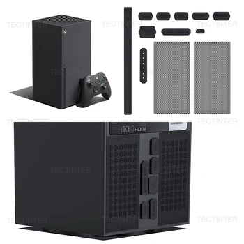 Крышка пылезащитного фильтра для консоли Xbox серии X для игровых аксессуаров PS5, верхняя задняя пылезащитная крышка, держатель, силиконовые заглушки