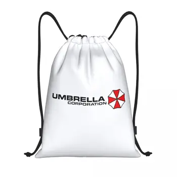 Изготовленные на заказ сумки-рюкзаки Umbrella Corporations на шнурке, женские мужские легкие сумки для видеоигр, спортивные сумки для спортзала, сумки для покупок