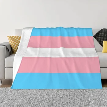 Покрывало с флагом трансгендеров и ЛГБТ-прайда, флисовый Летний кондиционер, Boho Rainbow Yaoi, Тонкое покрывало для кровати, покрывала для спальни