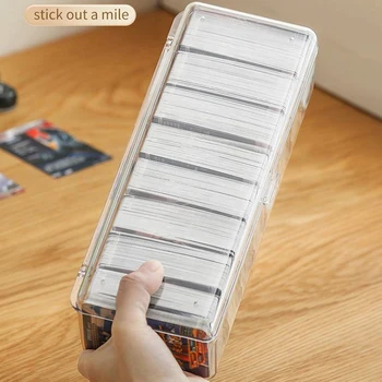 Прозрачная коробка для колоды горячих торговых карт, Контейнер Большой емкости, Органайзер для карт, Коллекционные чехлы для игровых карт