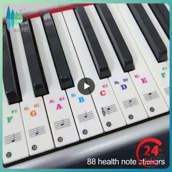 1 ~ 5ШТ Прозрачная Съемная Музыкальная Наклейка Ноты Цветные Наклейки для Клавиатуры Пианино для 37/49/61/88 Клавишных Клавиатур Spectrum